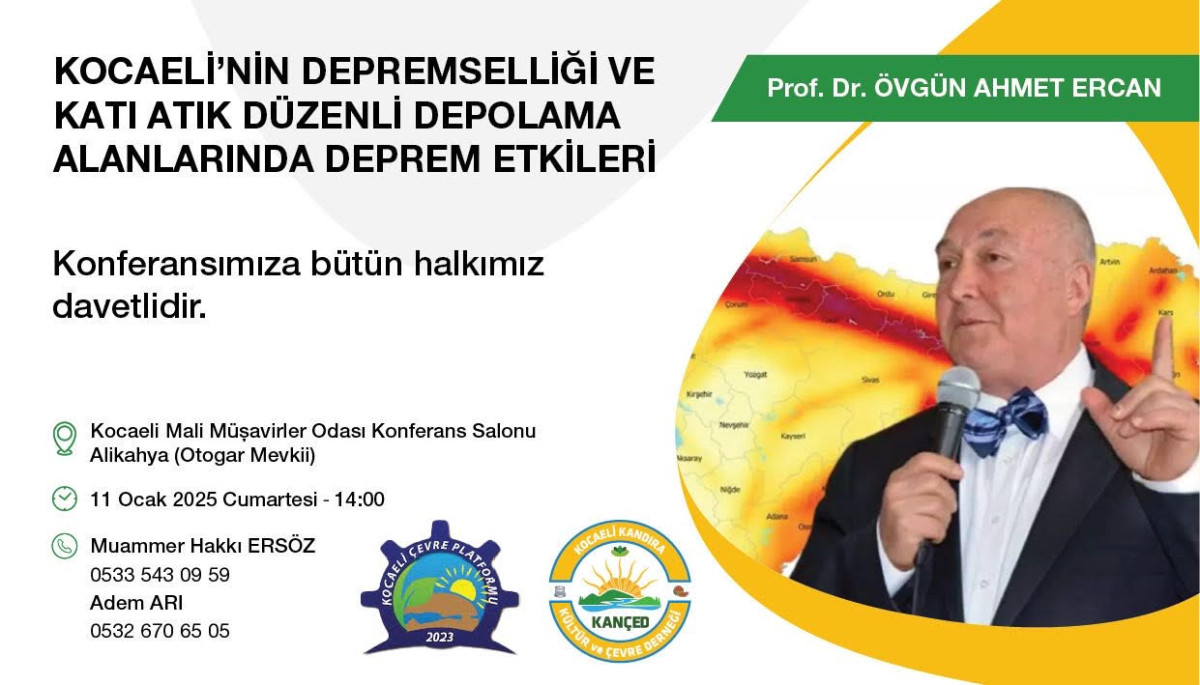 Kocaeli’nin Depremselliği ve Katı Atık Düzenli Depolama Alanlarında Deprem Etkileri Konuşulacak  